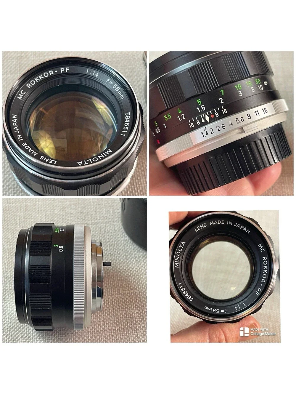 ***Vintage Minolta MC Rokkor-PF 58mm f1.4 Lens - Dreamy Bokeh Classic - TESTED